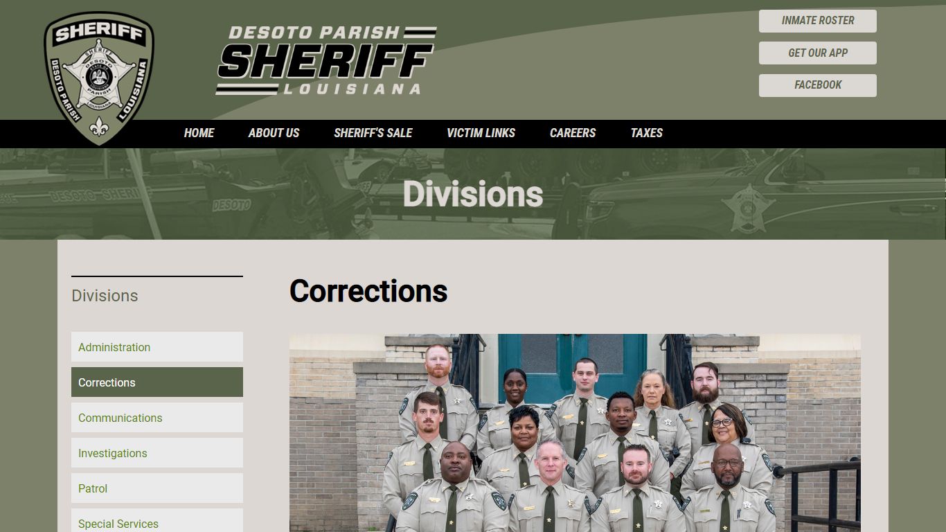 Divisions - Corrections | DeSoto Parish Sheriff